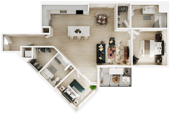 2 bed 2 bath N at Link Apartments® Four 12, California, 94607