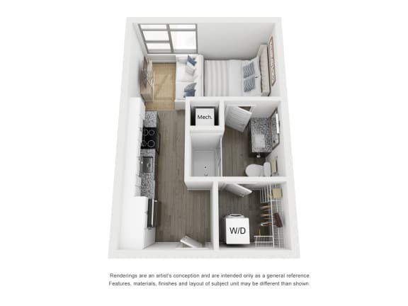S1 Alt Floor Plan at Link Apartments® Broad Ave, Memphis, Tennessee