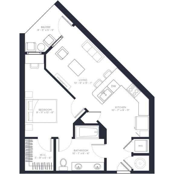 A2-IC Floor Plan at Link Apartments® Calyx, Chapel Hill