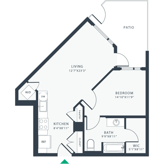 1 bed 1 bath F at Link Apartments® Four 12, California, 94607