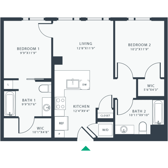 2 bed 2 bath at Link Apartments® Four 12, Oakland, CA