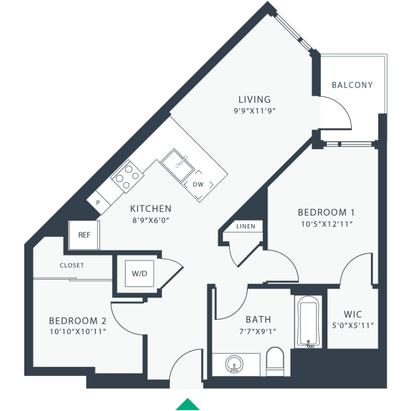 2 bed 2 bath A at Link Apartments® Four 12, Oakland, 94607