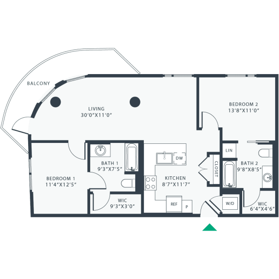 2 bed 2 bath D at Link Apartments® Four 12, California, 94607
