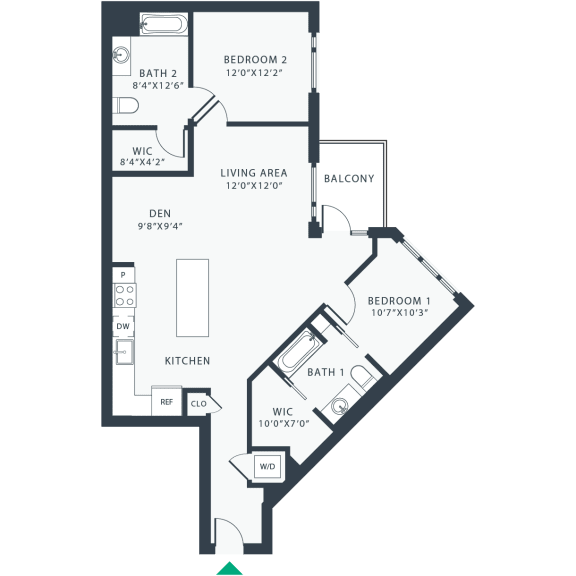 2 bed 2 bath G at Link Apartments® Four 12, Oakland, 94607