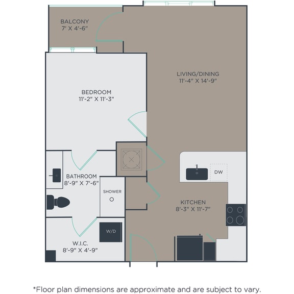 A2 Floor Plan at Link Apartments&#xAE; H Street, Washington