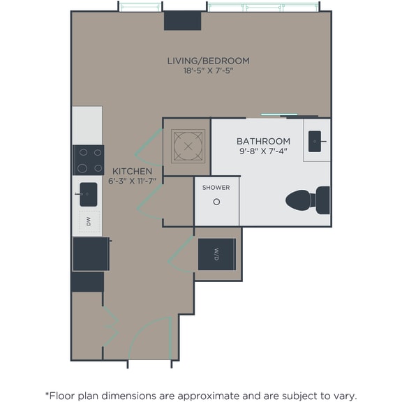 S4A Floor Plan at Link Apartments® H Street, Washington, 20002