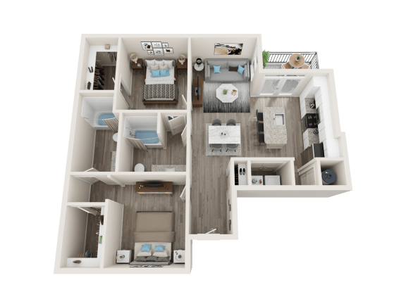 B3 Floor Plan at Link Apartments® Linden, North Carolina, 27517