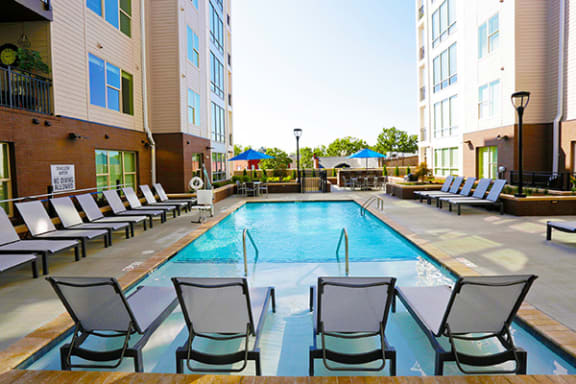 Refreshing Pool With Large Sundeck And Wi-Fi at Link Apartments® West End, Greenville, SC