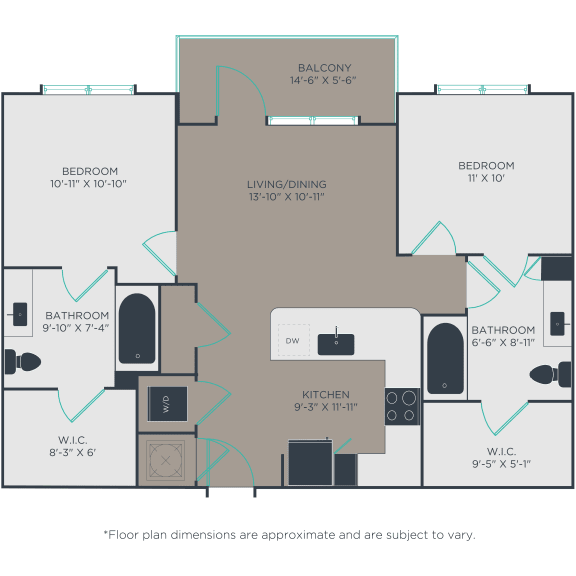 B1 Floor Plan at Link Apartments&#xAE; Broad Ave, Tennessee