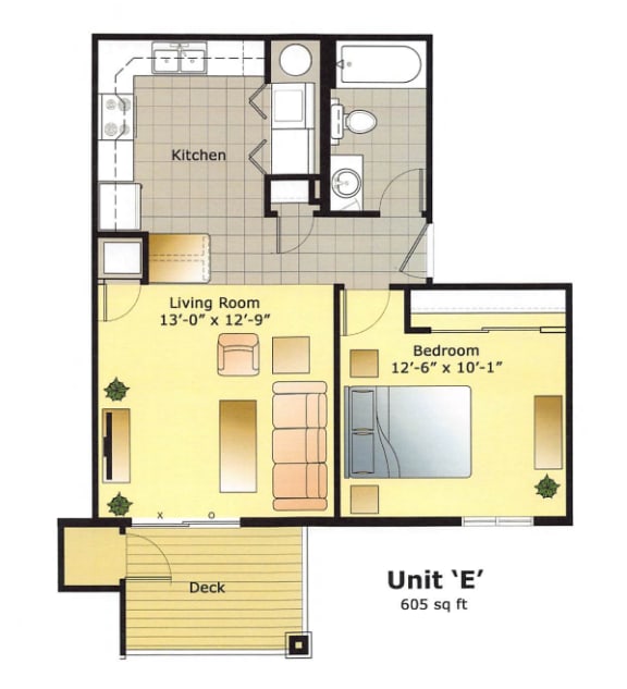 a floor plan of a home with bedrooms and a living room