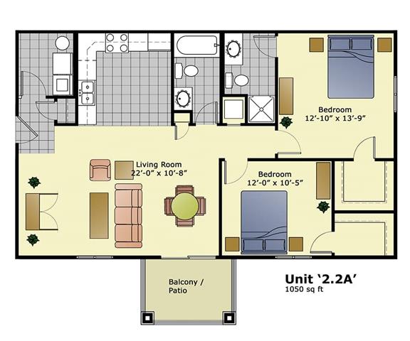 the floor plan for the second level of a home with bedrooms and a living room