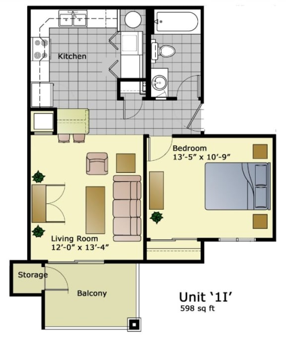a floor plan of a small house with bedrooms and a living room