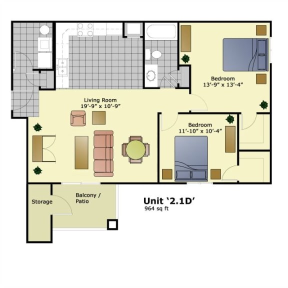 a floor plan of a home with bedrooms and a living room