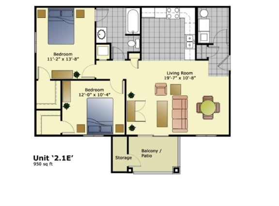 third level floor plan of a 2100 sq ft home