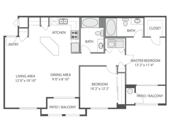 B1 Floor Plan at Victoria Arbors Apartment Homes