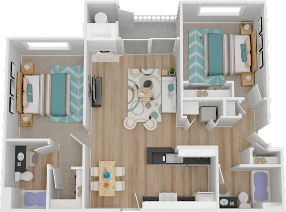 Floor Plan 2  at Marina Village Apartments