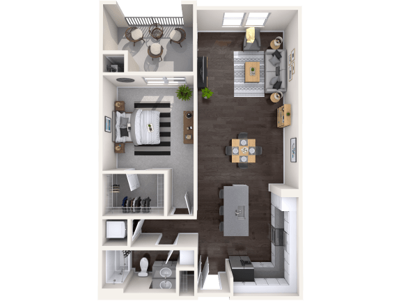 A3 Floor Plan at Mitchell Place Apartments, California