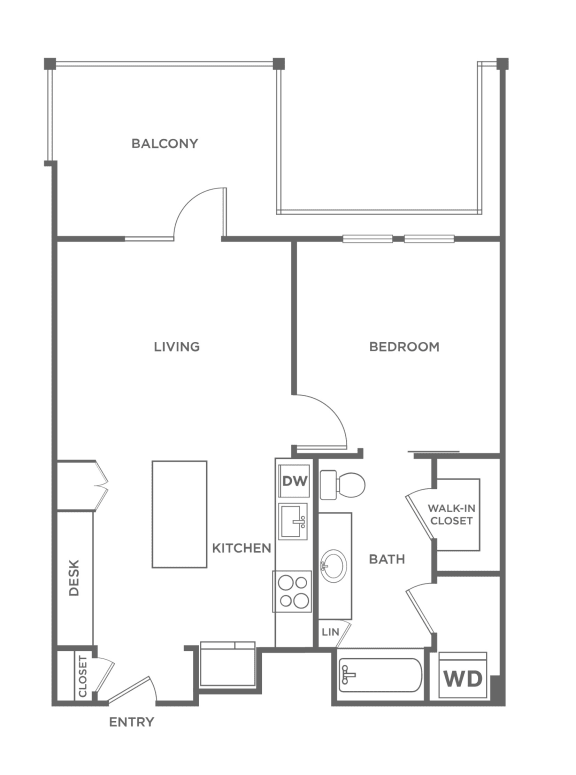 A4 Floor Plan at The Rylan Apartments