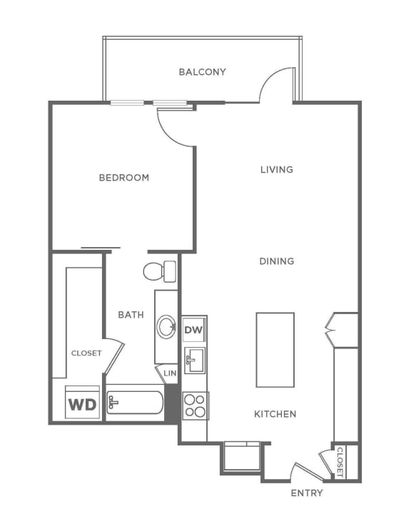 A6 Floor Plan at The Rylan Apartments
