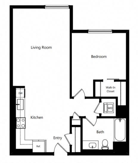 a floor plan of a living room and a kitchen