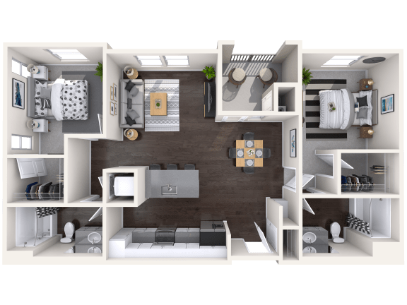 B1 Floor Plan at Mitchell Place Apartments, Murrieta, 92562