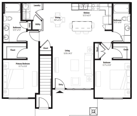 a floor plan of a house