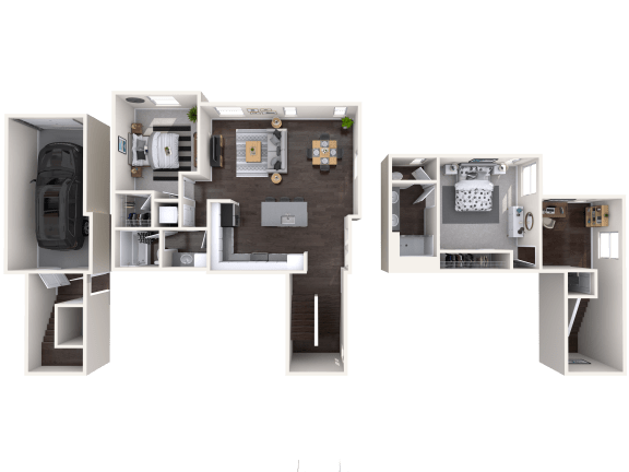 B3 Floor Plan at Mitchell Place Apartments, Murrieta, CA, 92562