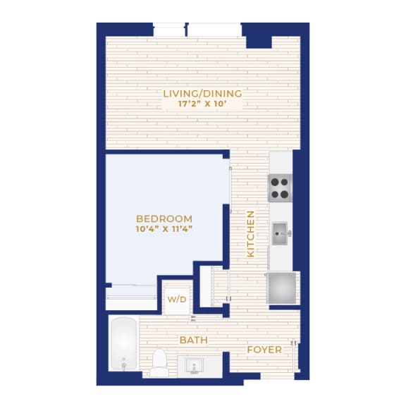 a floor plan of a bedroom apartment with a bathroom and a closet