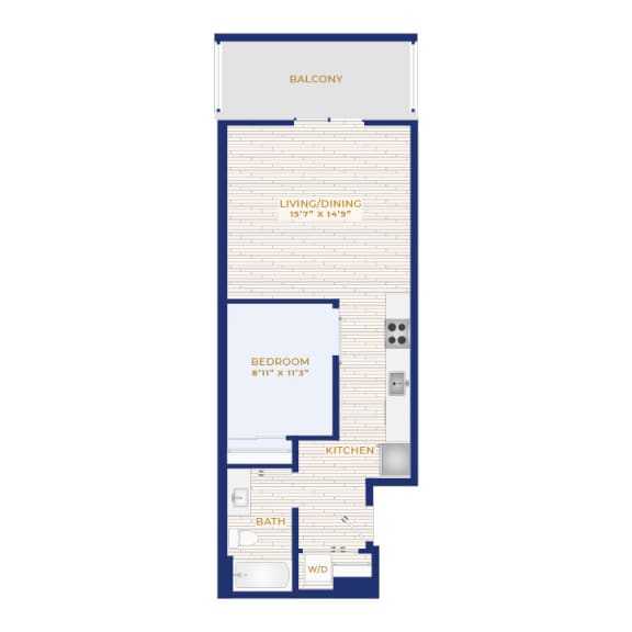 a floor plan of a bedroom floor plan with an open closet