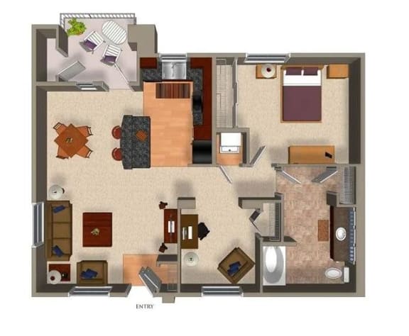 a floor plan of a house with a living room and dining room