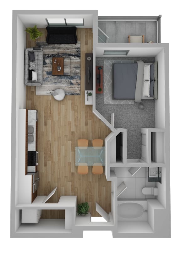 A1 floor plan at Domain San Diego
