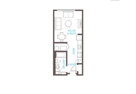 S1 floor plan at Vue 22 Apartments
