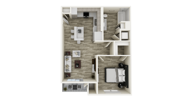 A1 floor plan at Brix 325 Apartments