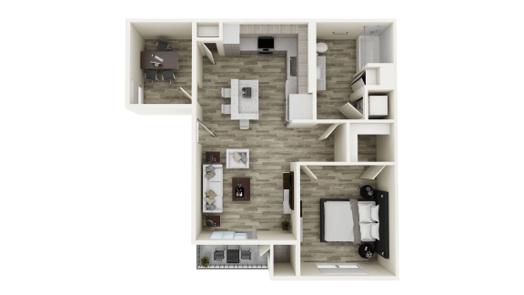 A2 floor plan at Brix 325 Apartments