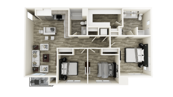 C1 floor plan at Brix 325 Apartments