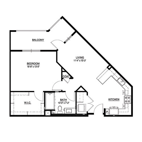 A6 Floor Plan at The Herald Apartments