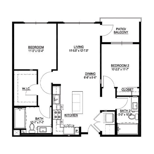 B1 Floor Plan at The Herald Apartments