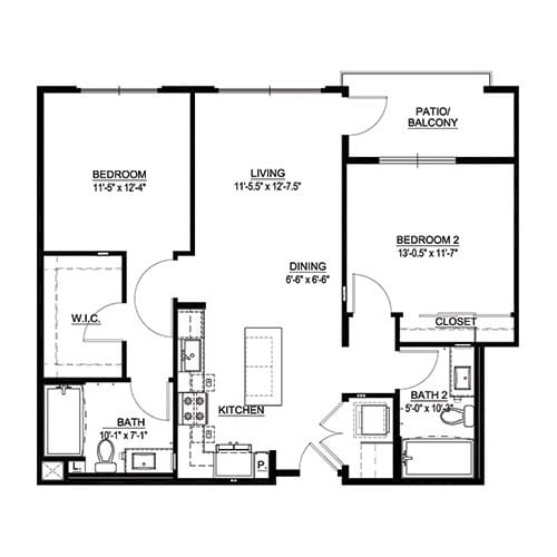 B3 Floor Plan at The Herald Apartments