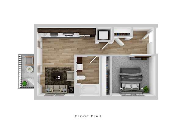 A floor plan of a house with a living room, kitchen, and bedrooms.