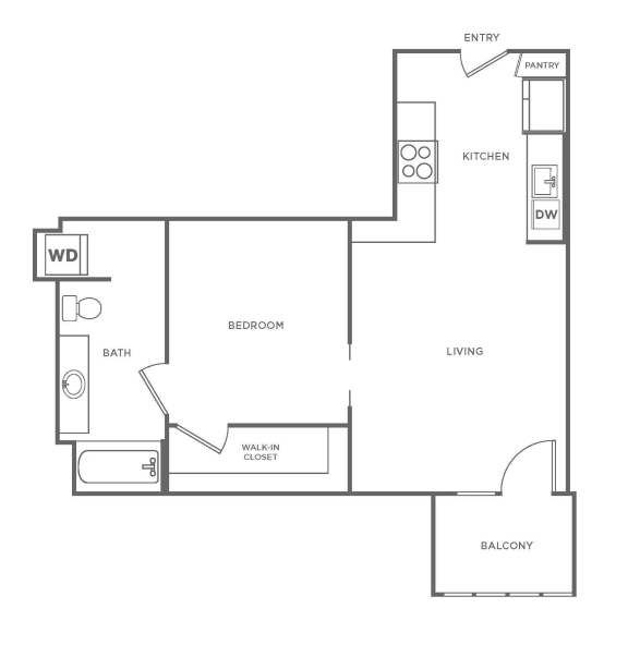 S3 Floor Plan at The Rylan Apartments