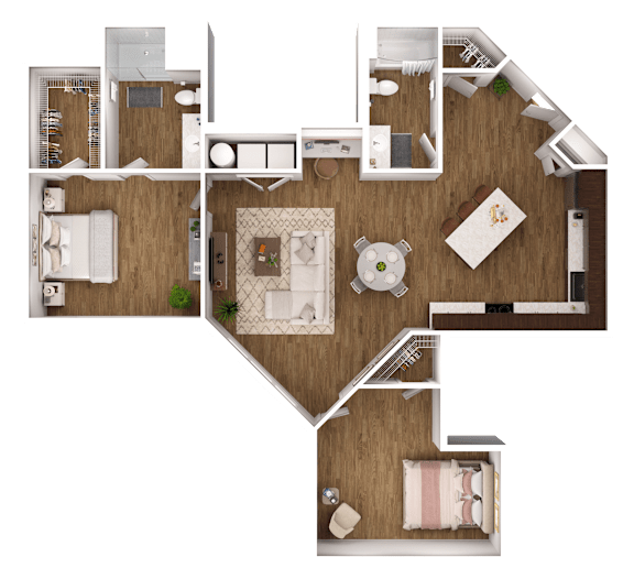 a floor plan of a house with a bedroom and a living room