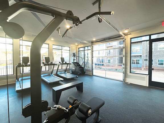 Falls at Meehan's State-of-the-Art Wellness Center with three treadmills, a stairmaster and a pull-down machine.