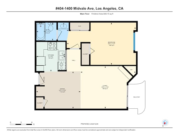 1 bedroom 1 bath A at Midvale Court Apartments Westwood, Los Angeles, California