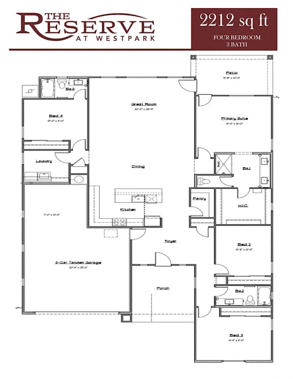 floor plan of the reserve