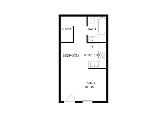 A black and white image of a floor plan of a house.