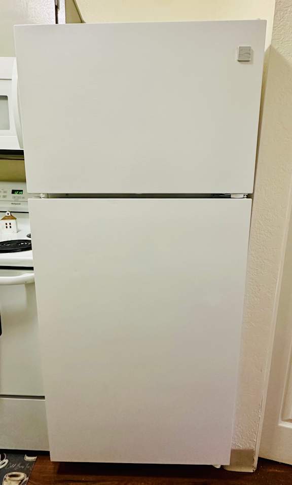 Refrigerator in kitchen at Mountain Vista, Sierra Vista, AZ