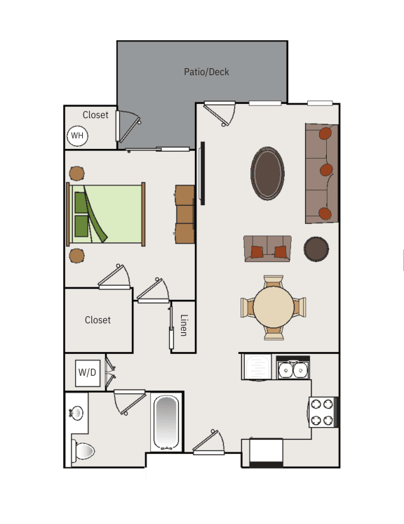 Floor Plan  a floor plan of a bedroom apartment  at Falcon Bridge at Gale Ranch, California, 94582