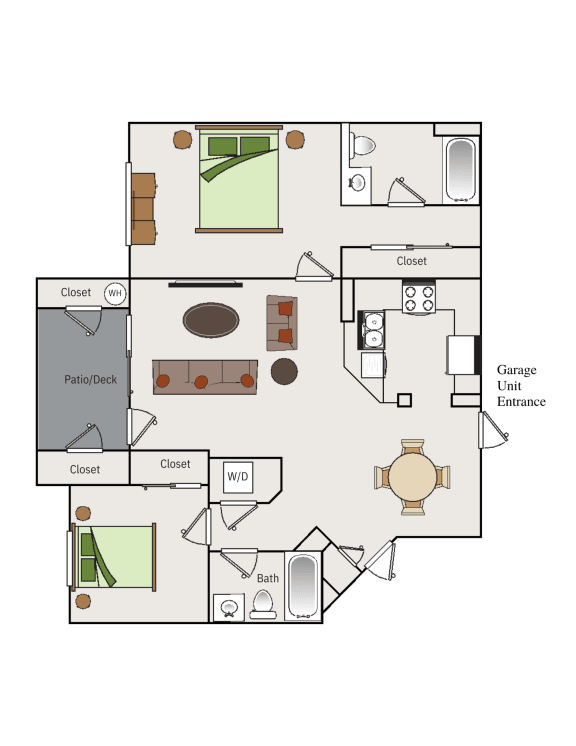 Floor Plan  a floor plan of a small house with a kitchen and a living room  at Falcon Bridge at Gale Ranch, San Ramon