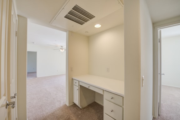a bedroom with a desk in a house at Monarch at Dos Vientos, Newbury Park