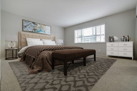 Master Bedroom at Beverly Plaza Apartments, Long Beach, CA